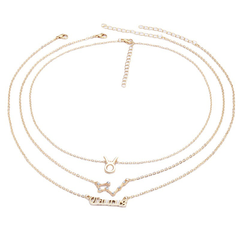 Zodiac Necklace Set with Diamond Accents