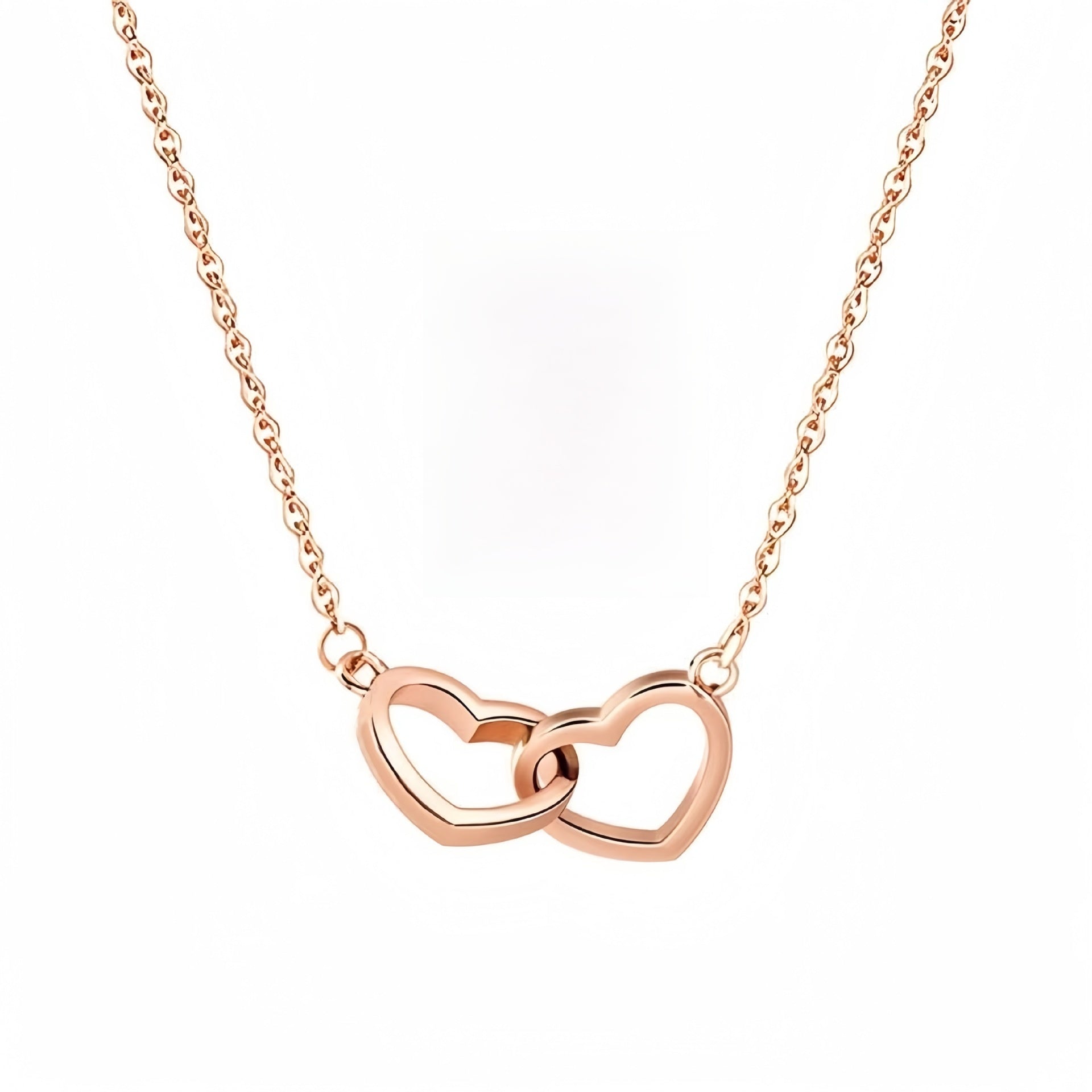 Double Heart Titanium Necklace