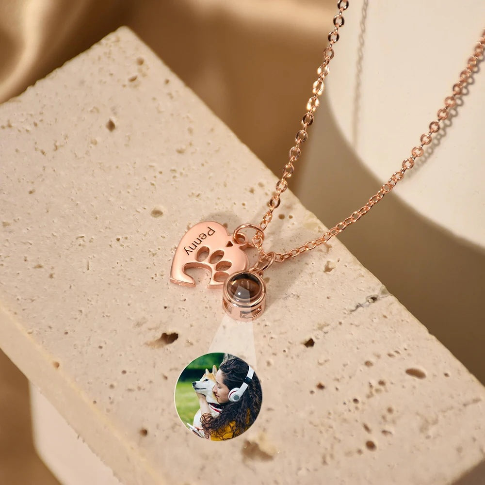 Heart Necklace with Projection