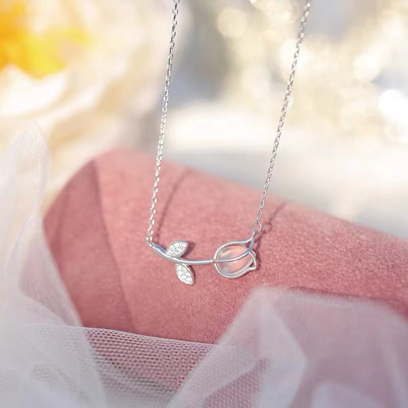 Silver Tulip Necklace