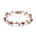 Zircon Leaf Branch Bracelet