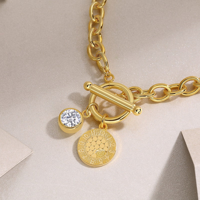 Gold-Plated 1-Carat Moissanite Bracelet