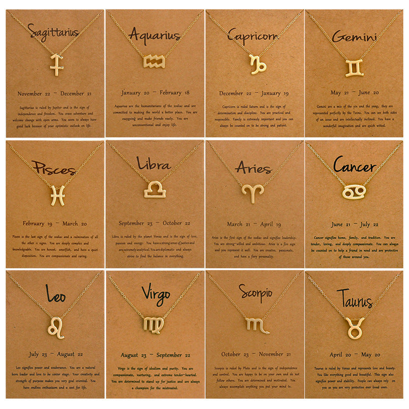 Zodiac Necklace with Card