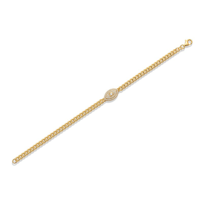Gold-Plated Moissanite Bracelet (0.1 Carat)