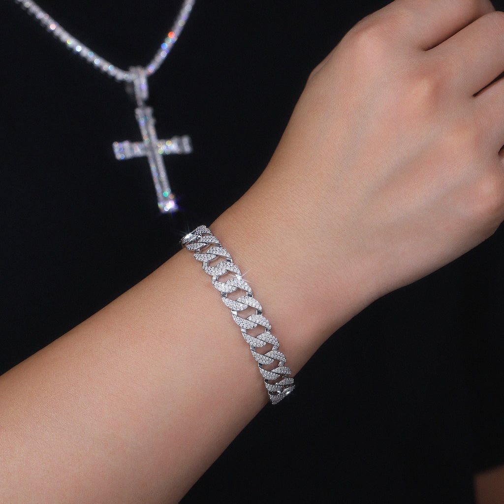 Platinum-Plated Moissanite Bracelet
