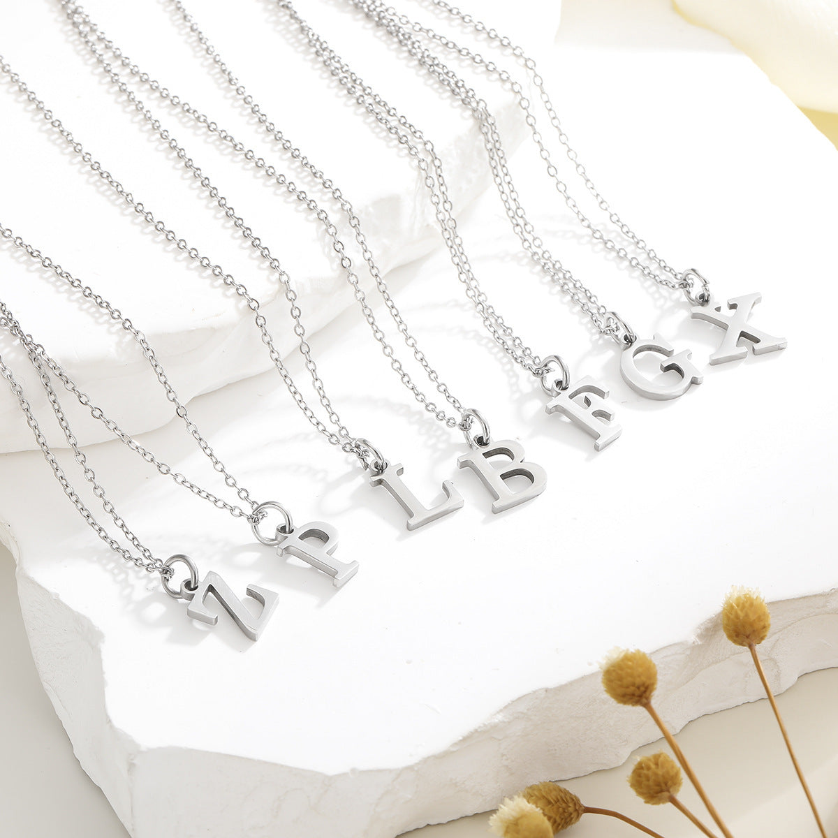 Gold & Silver-Plated Alphabet Necklace