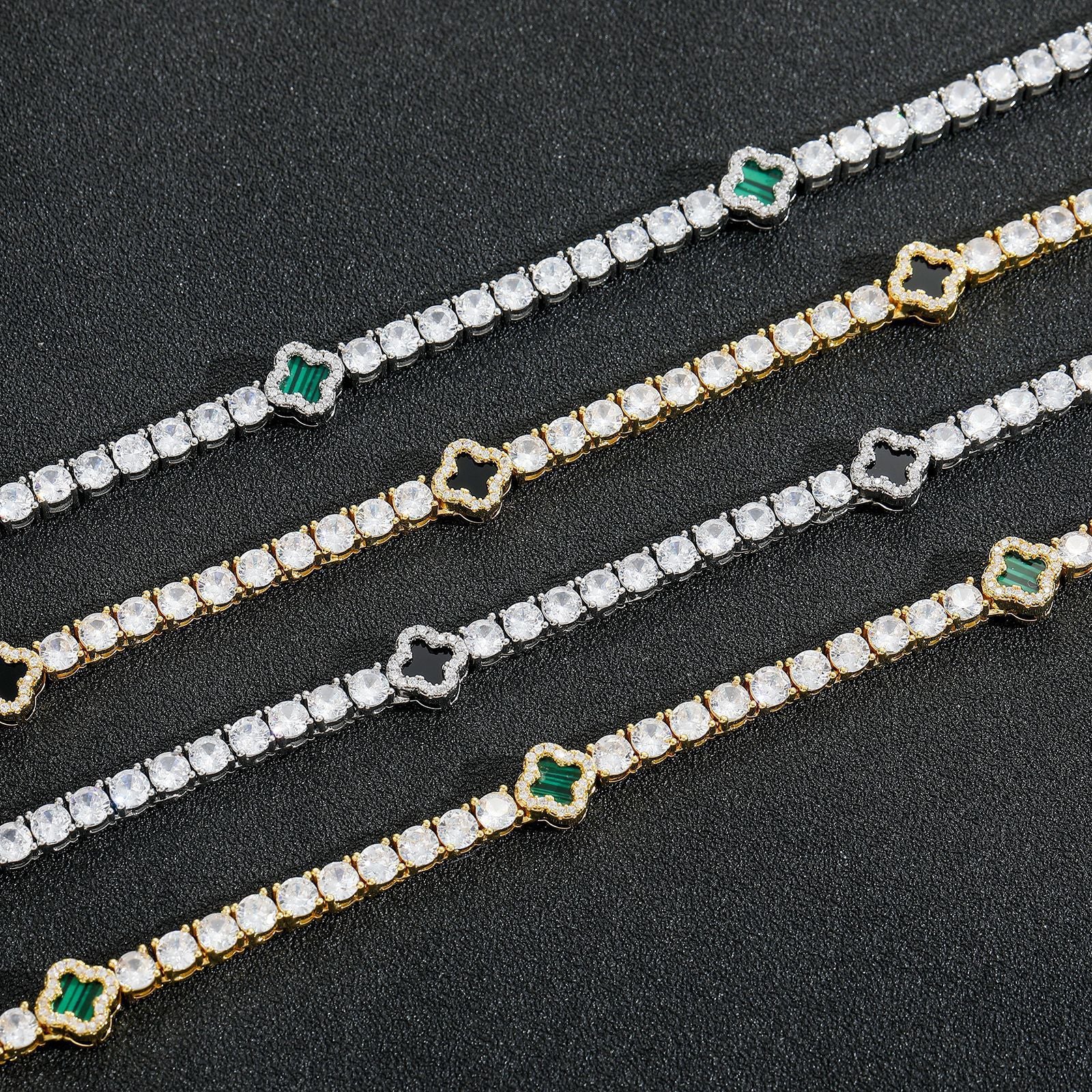 Four-Leaf Clover Chain Bracelet