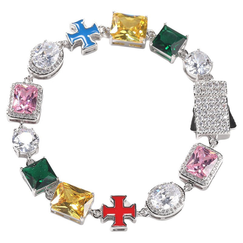 Gemstone Cross Necklace / Bracelet