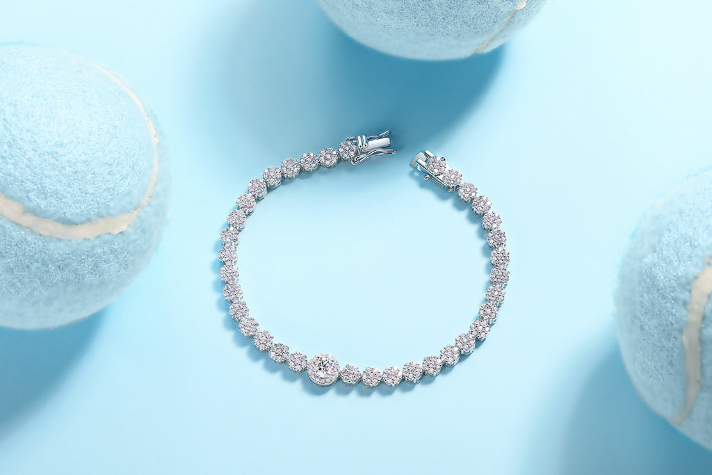 Platinum-Plated Moissanite Bracelet (0.5 Carat)