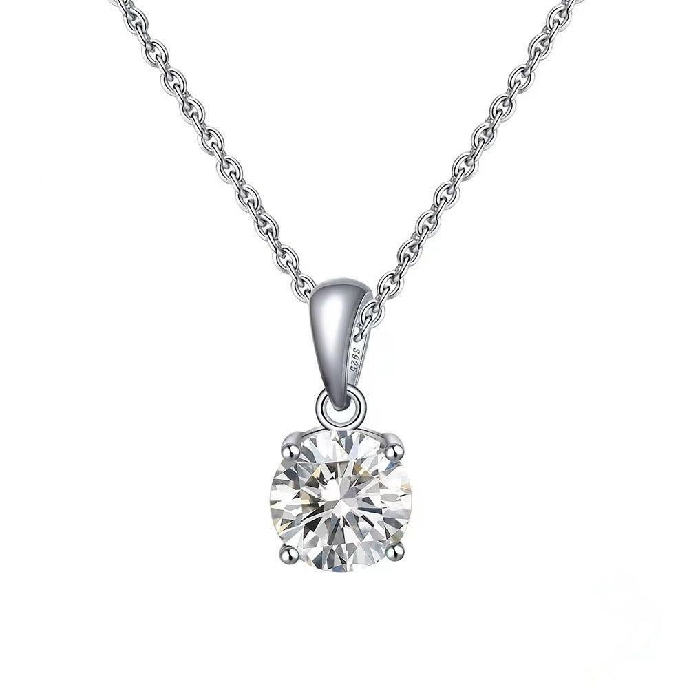 Moissanite Geometric Pendant Necklace