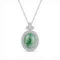 Green Jadeite CZ Pendant