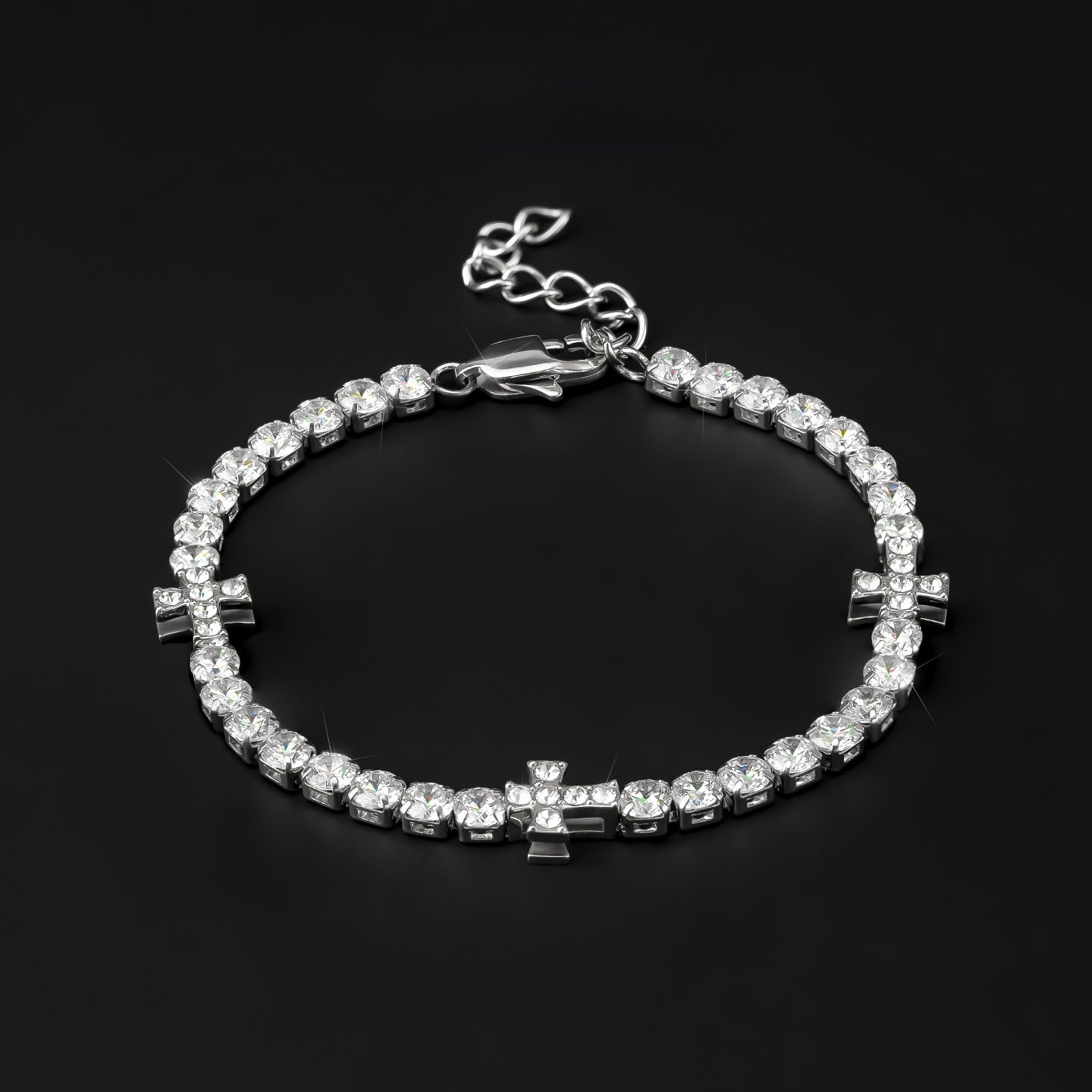 Cross Tennis Bracelet