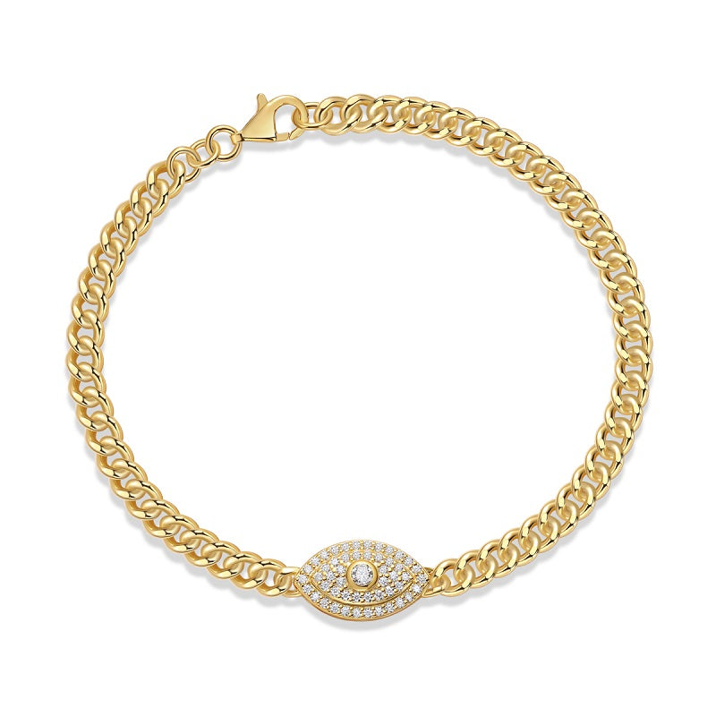 Gold-Plated Moissanite Bracelet (0.1 Carat)