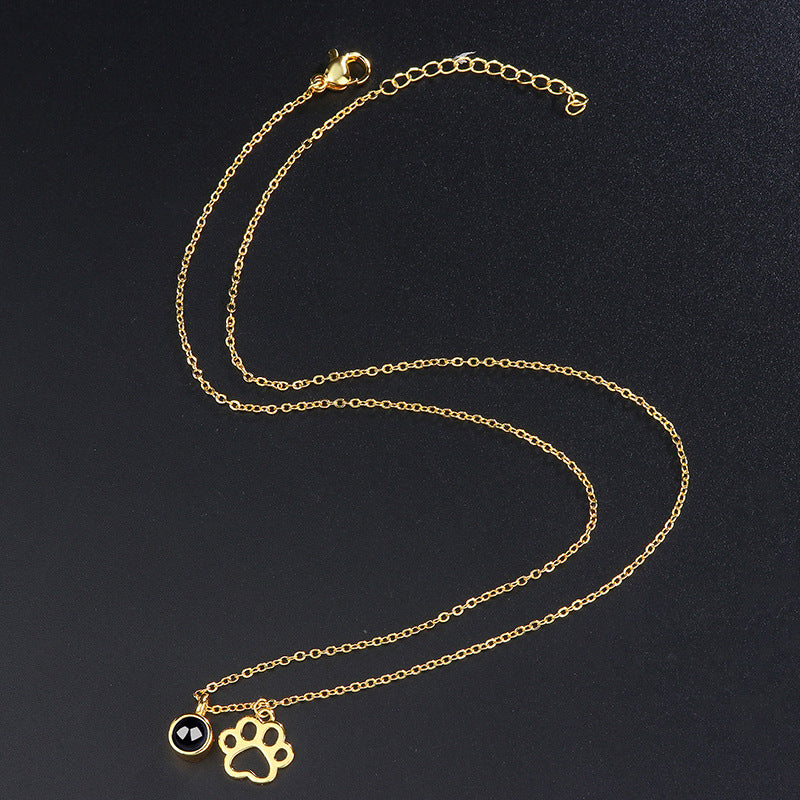 Paw Projection Necklace