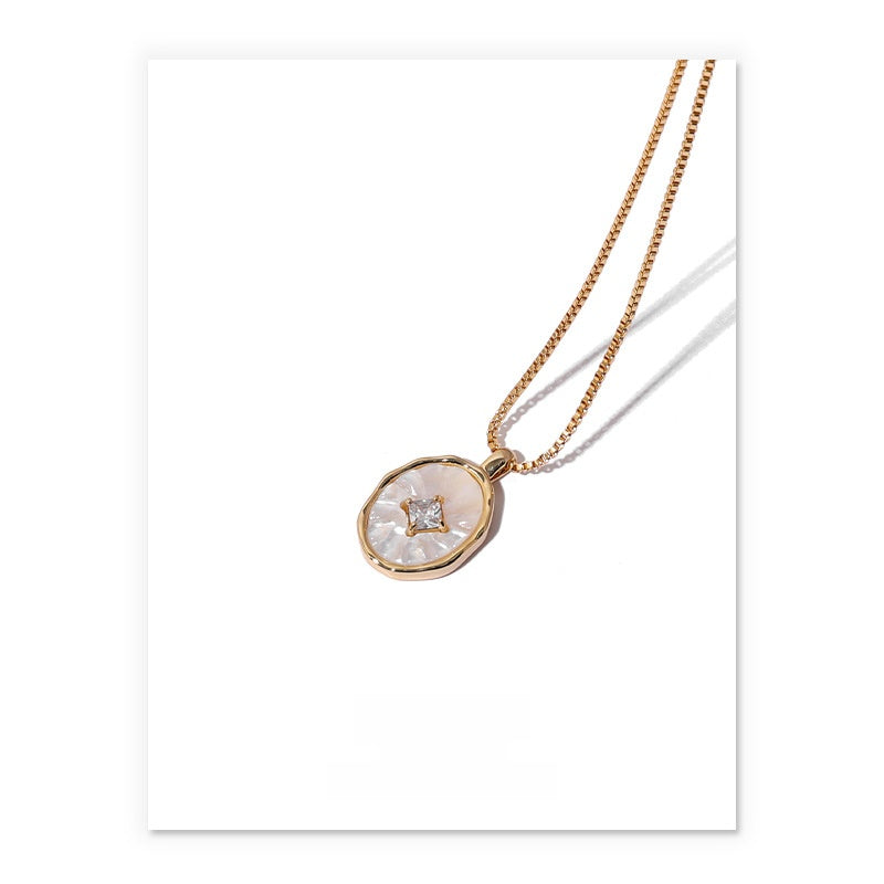 Mother-of-Pearl Gold Plated Necklace