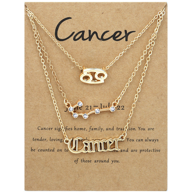 Zodiac Necklace Set with Diamond Accents