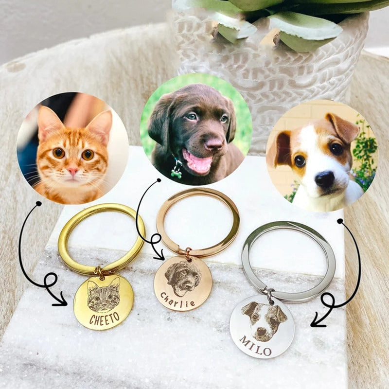 Pet Sketch Necklace/Keychain