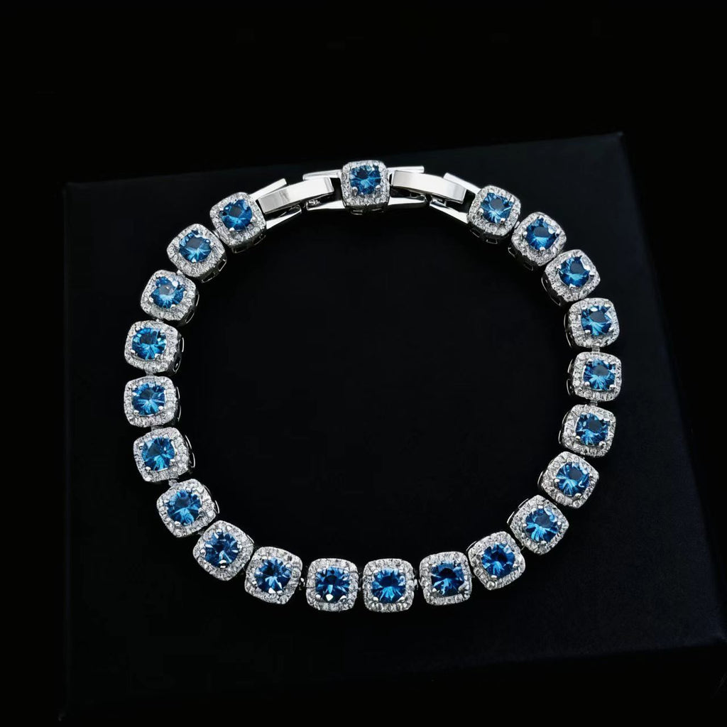 Square Cultured Gemstone Bracelet