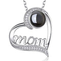 Mom Heart-Shaped Projection Necklace