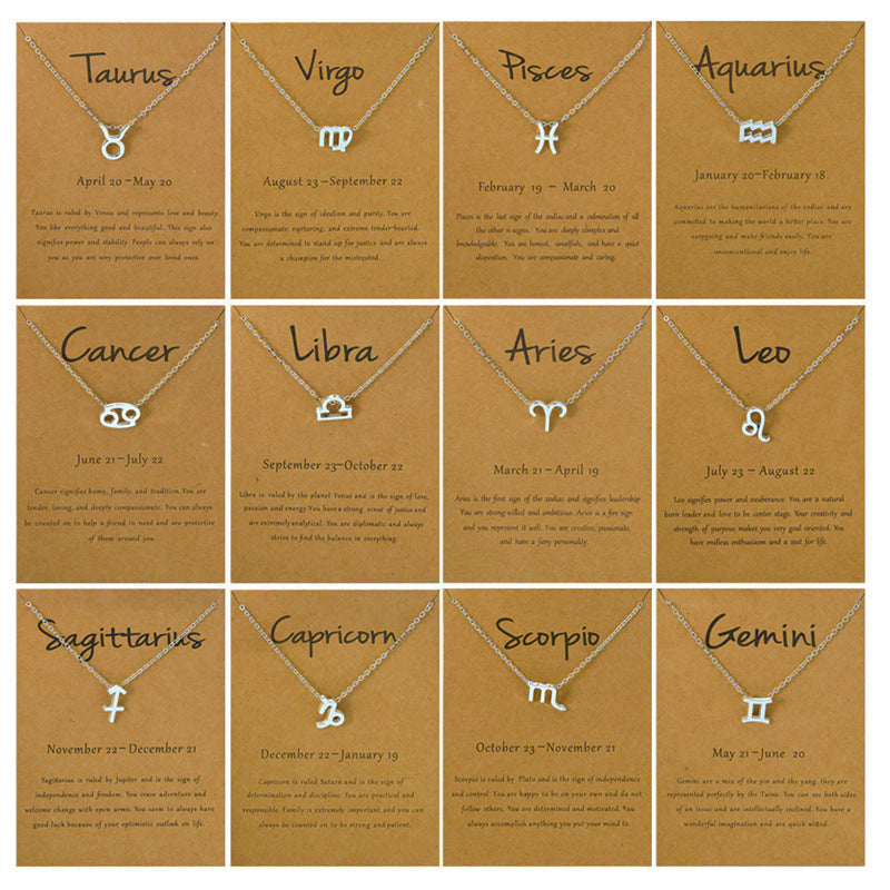Zodiac Necklace with Card