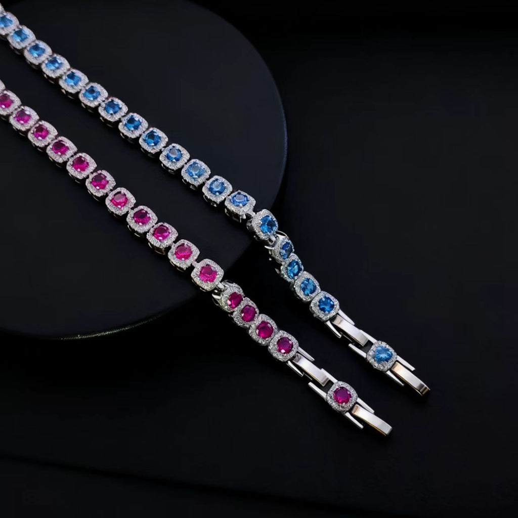Square Cultured Gemstone Bracelet