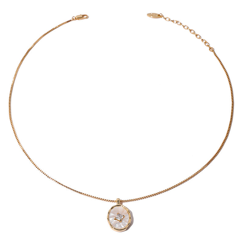 Mother-of-Pearl Gold Plated Necklace