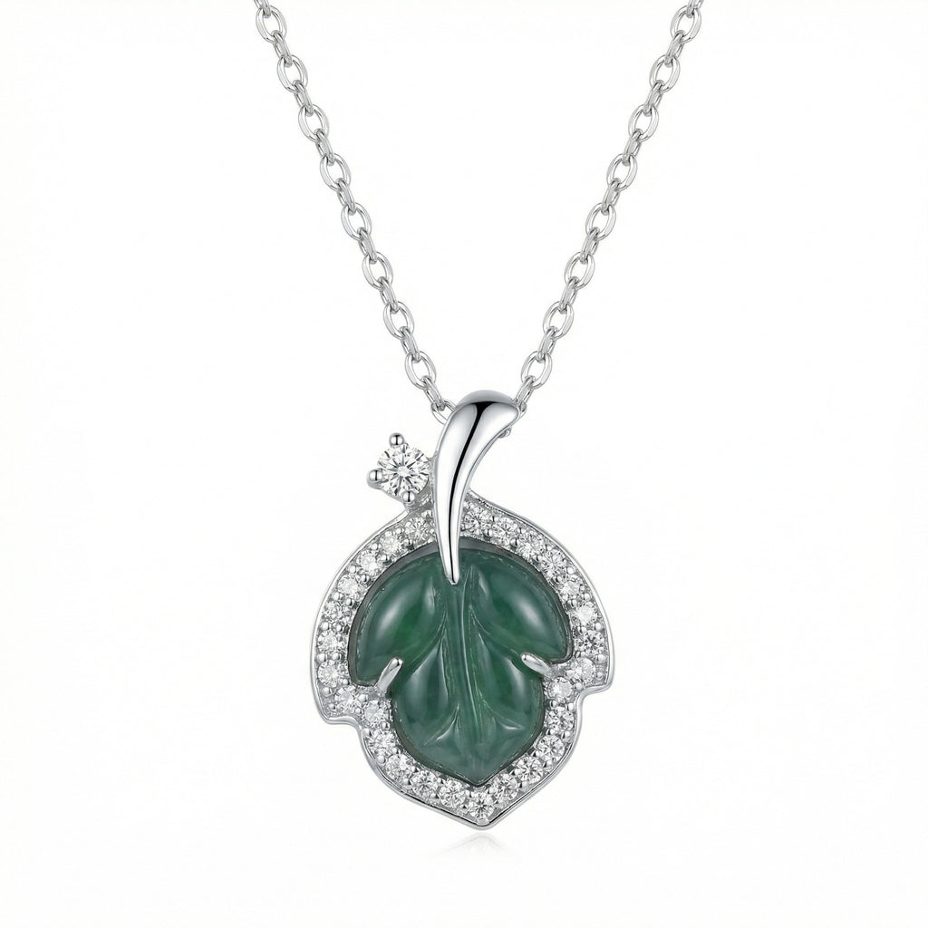 Elegant Green Leaf Necklace