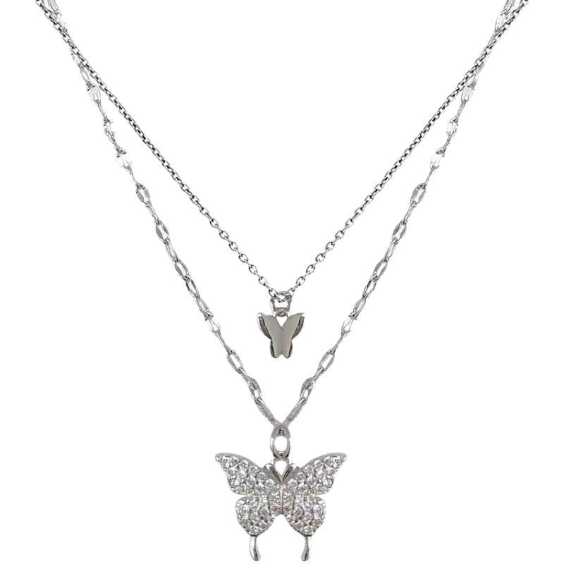 Double Butterfly Necklace