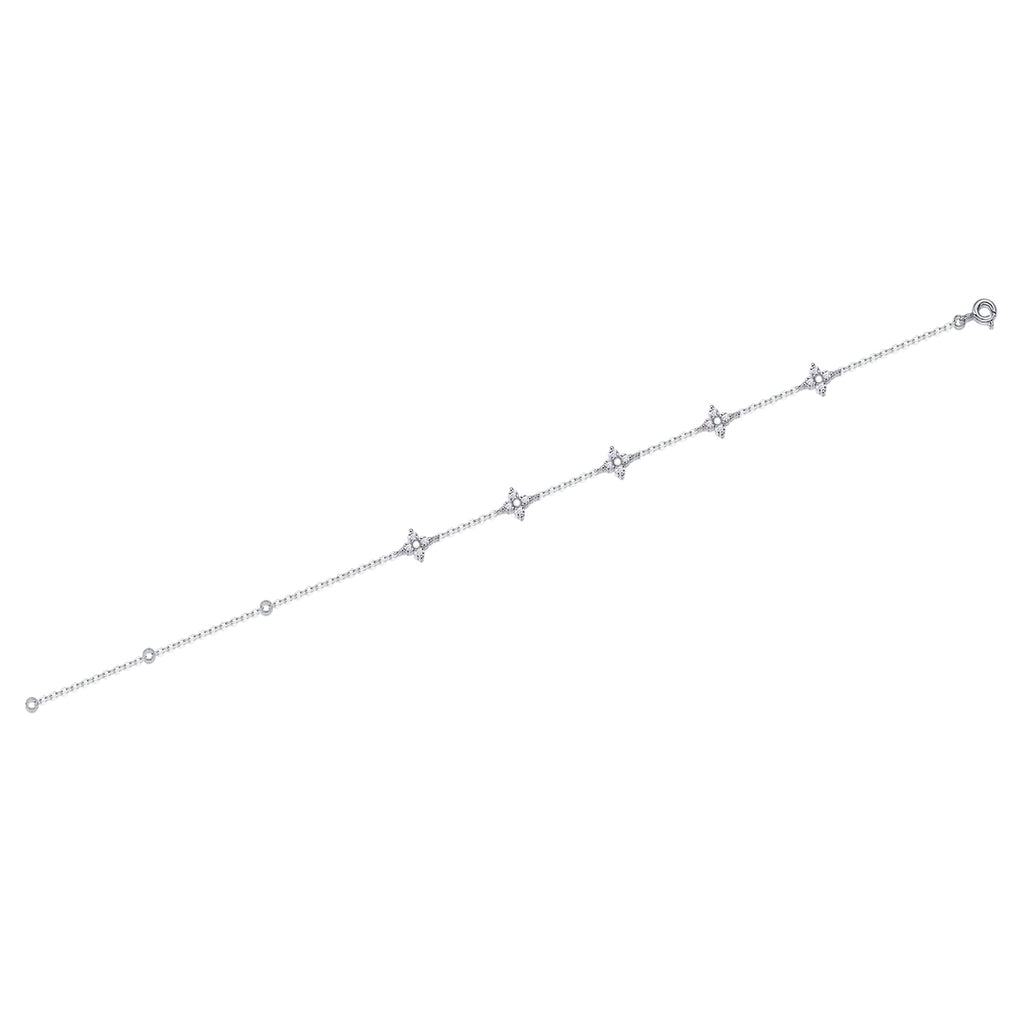 Silver Bracelet Electroplated with Platinum