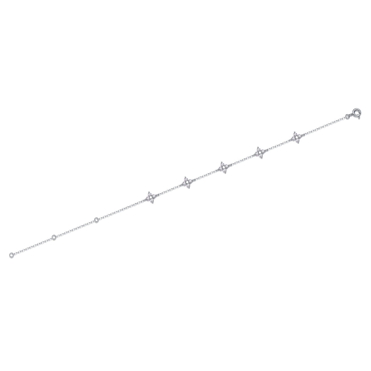 Silver Bracelet Electroplated with Platinum