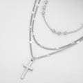 Double-Layer Cross Necklace