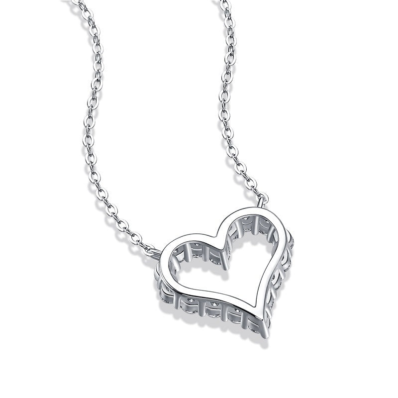 Moissanite Heart Pendant Necklace
