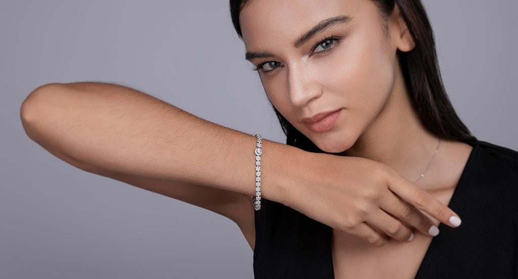 Platinum-Plated Moissanite Bracelet (0.5 Carat)