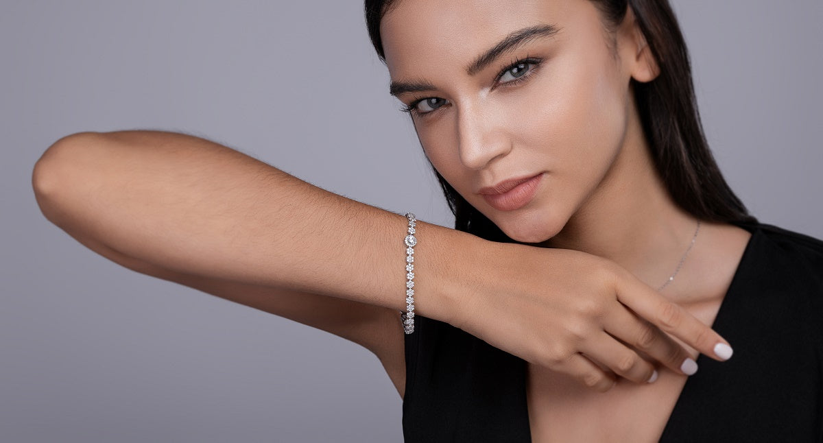 Platinum-Plated Moissanite Bracelet (0.5 Carat)