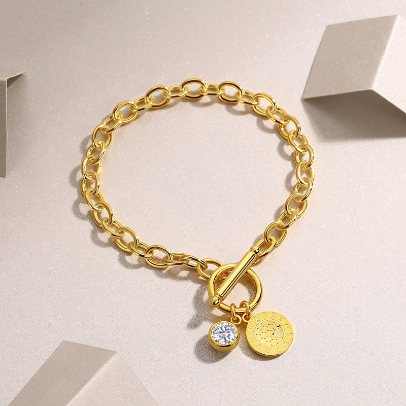 Gold-Plated 1-Carat Moissanite Bracelet