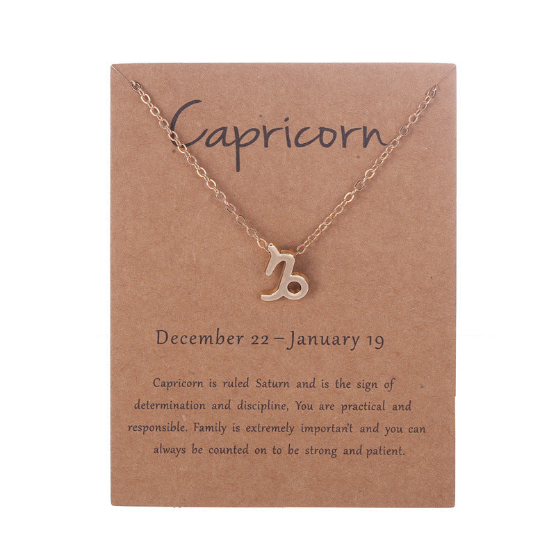 Zodiac Necklace with Card