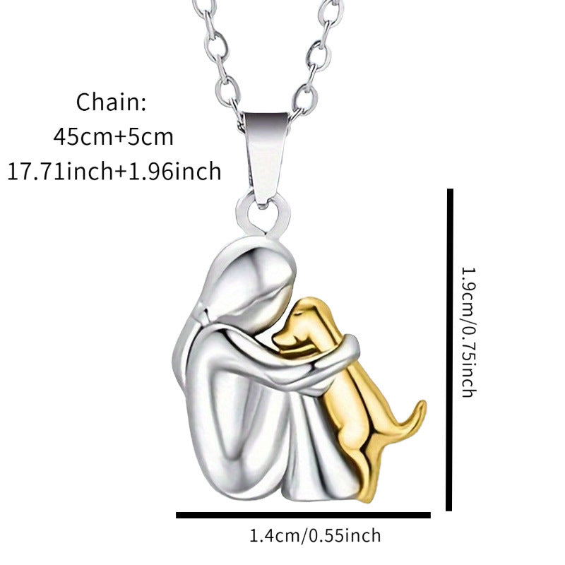 Puppy Hug Pendant Necklace