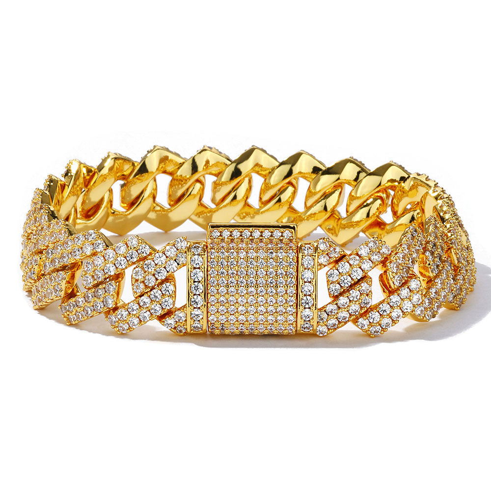 Diamond Cuban Chain Zircon Bracelet