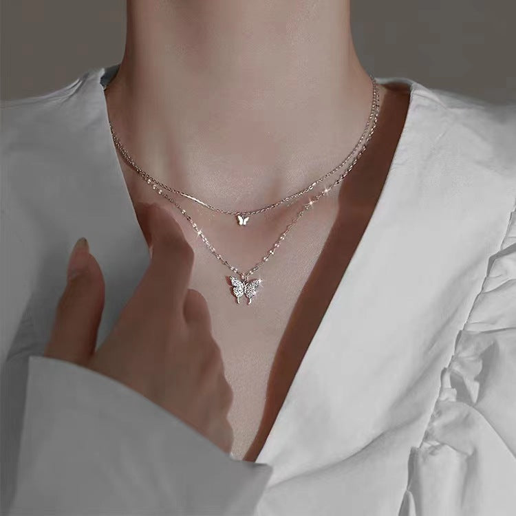 Double Butterfly Necklace