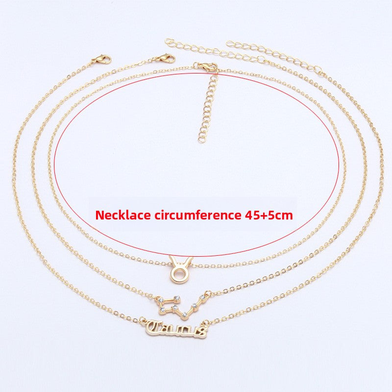 Zodiac Necklace Set with Diamond Accents