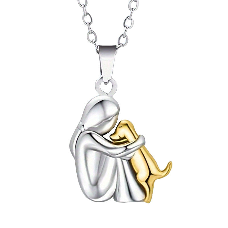 Puppy Hug Pendant Necklace