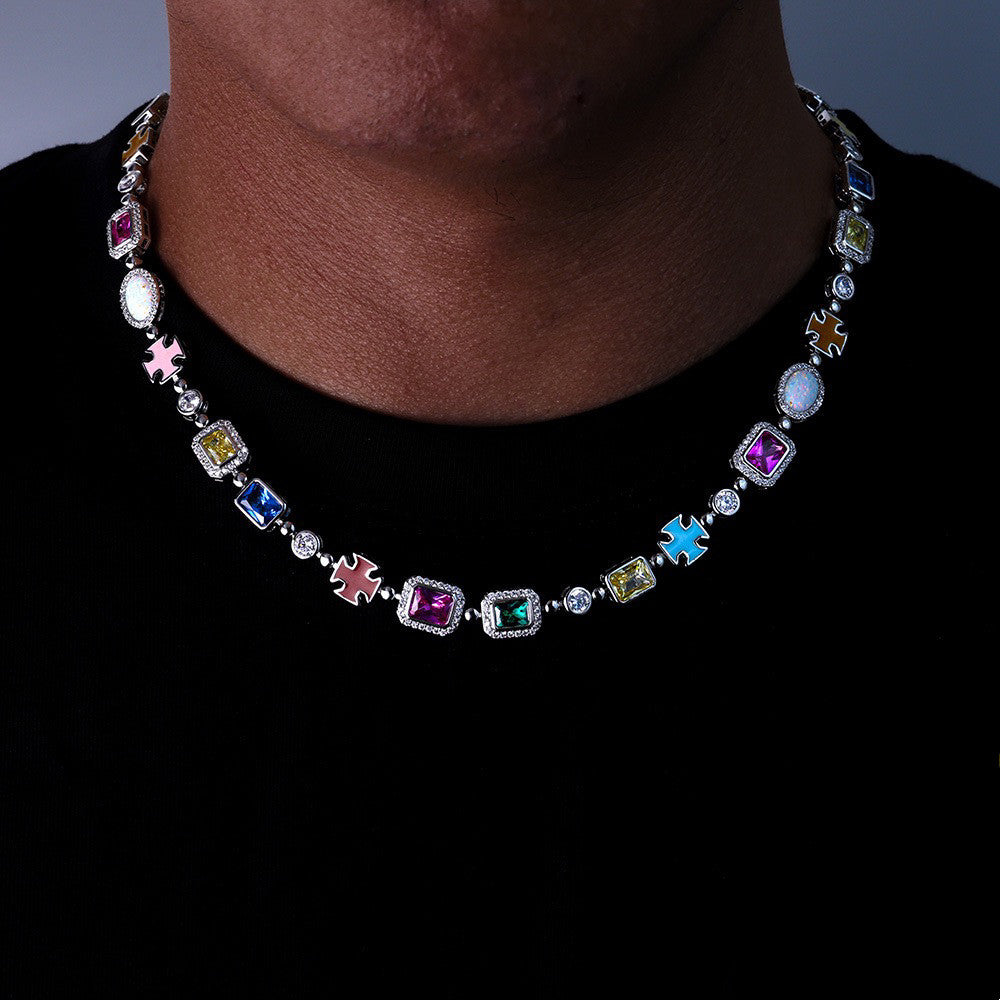 Gemstone Cross Necklace / Bracelet