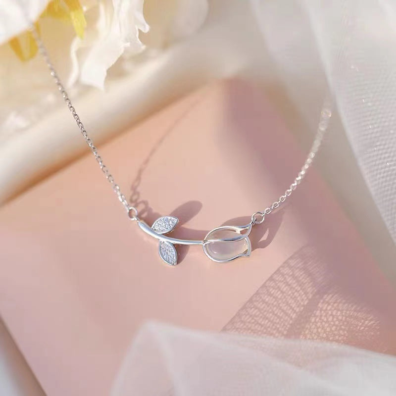 Silver Tulip Necklace