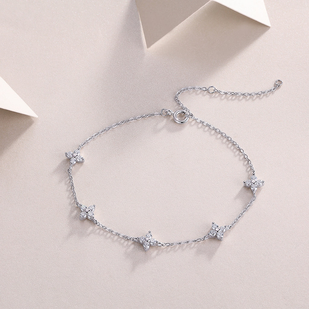 Silver Bracelet Electroplated with Platinum