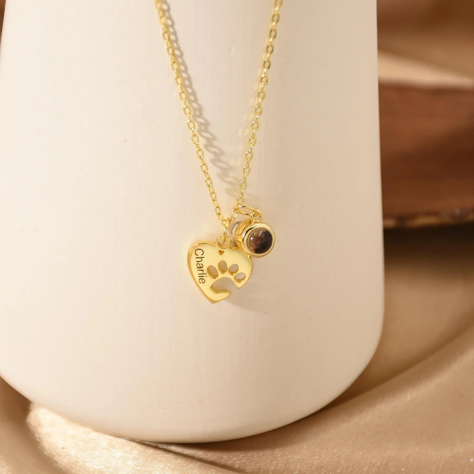 Heart Necklace with Projection