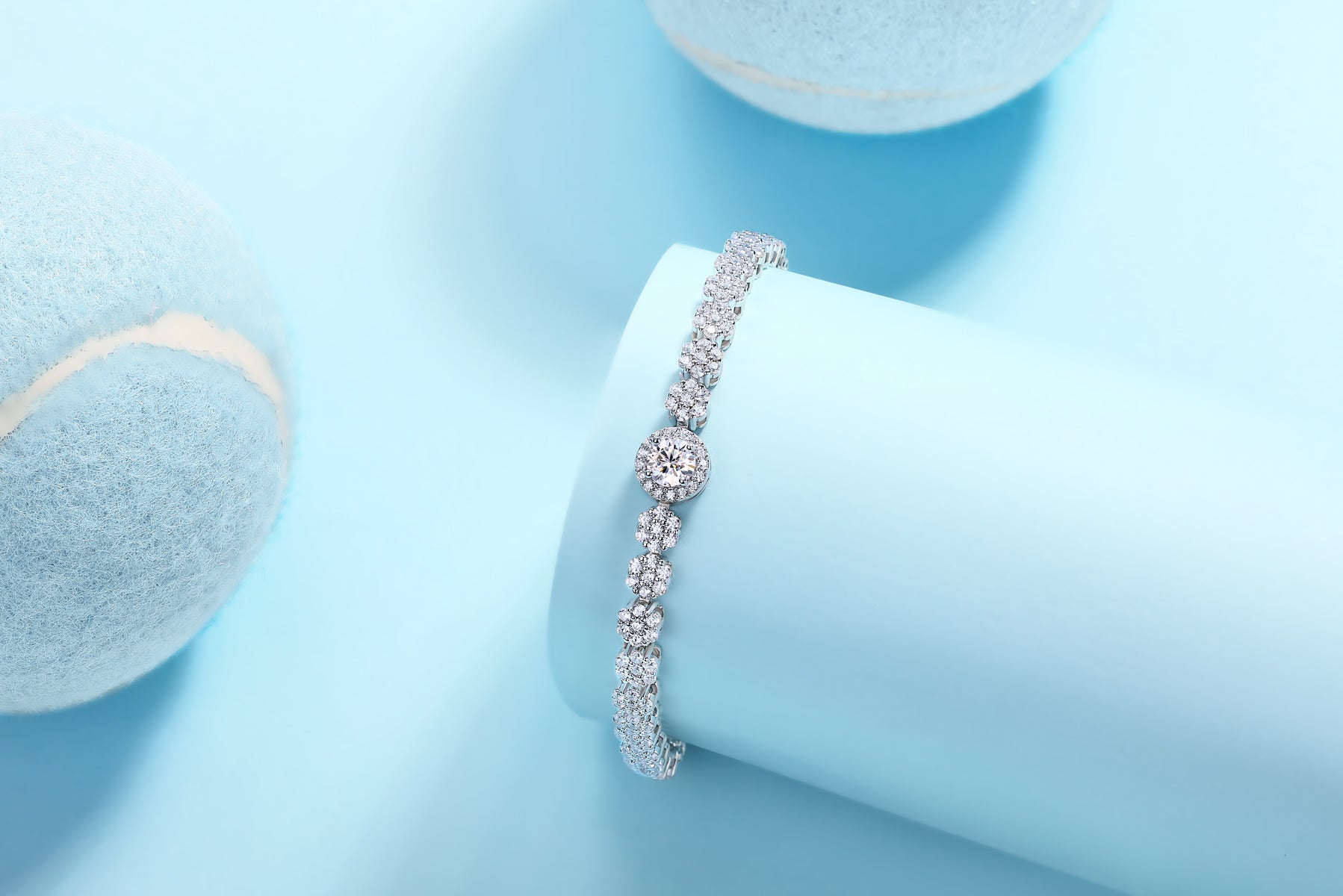 Platinum-Plated Moissanite Bracelet (0.5 Carat)