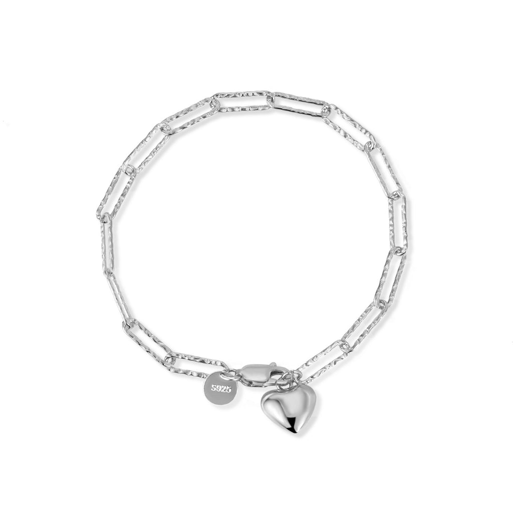 925 Silver Heart Shape Bracelet