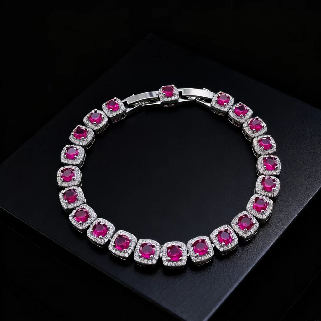 Square Cultured Gemstone Bracelet