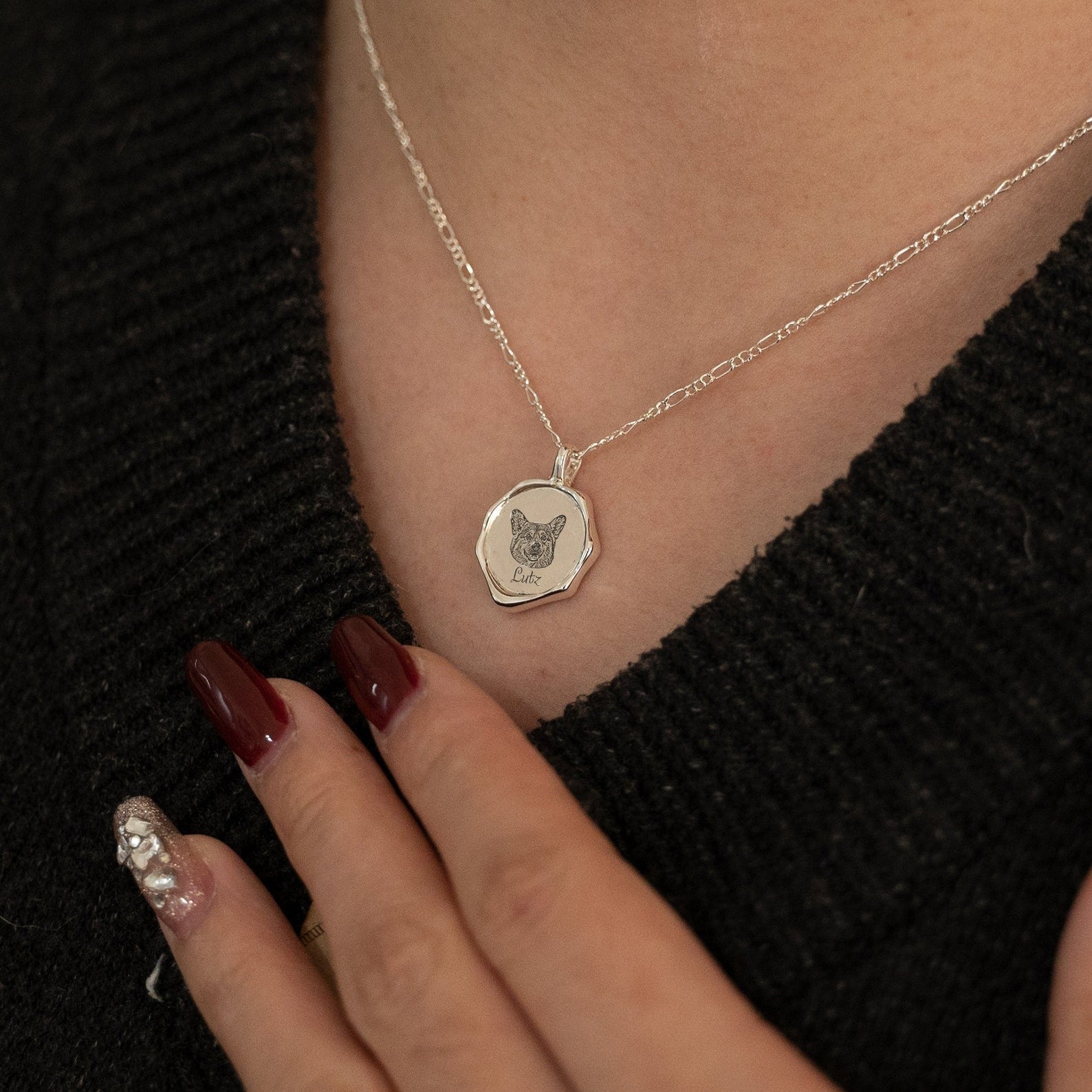 Engraved Pet Pendant Necklace