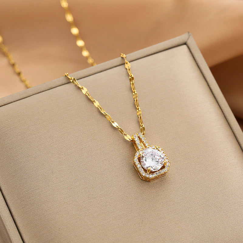 Titanium Steel Diamond Necklace